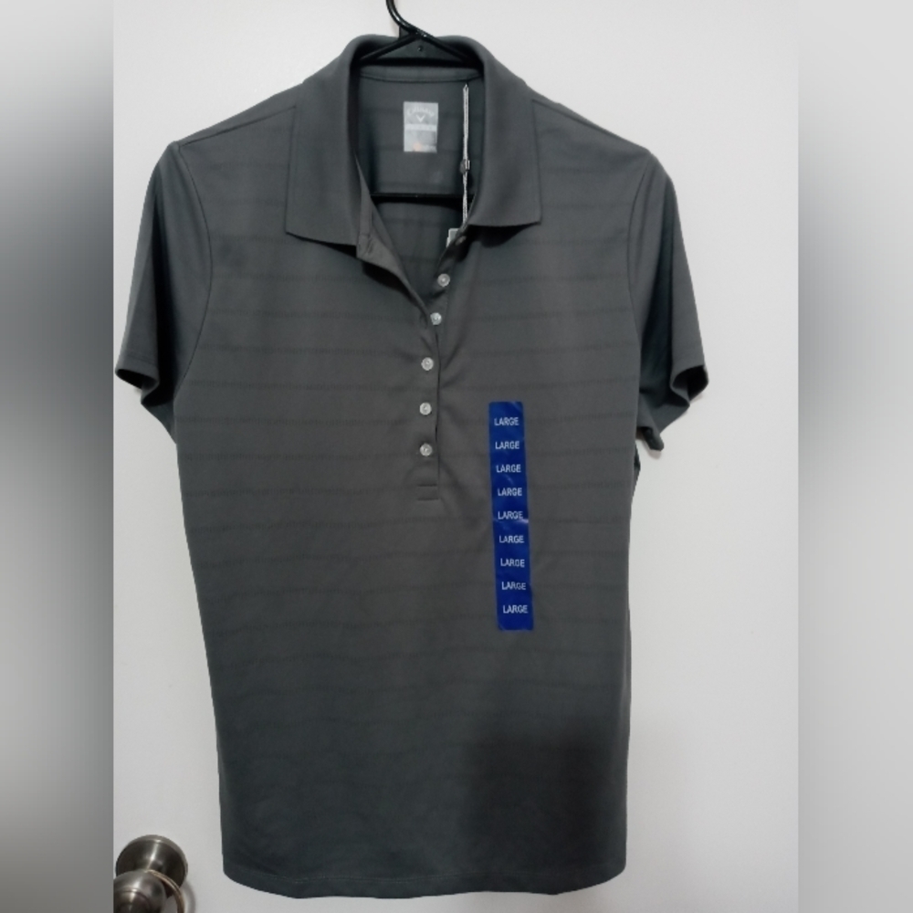 Callaway Opt Dri Short Sleeve Quiet Shade Golf Polo Size Large